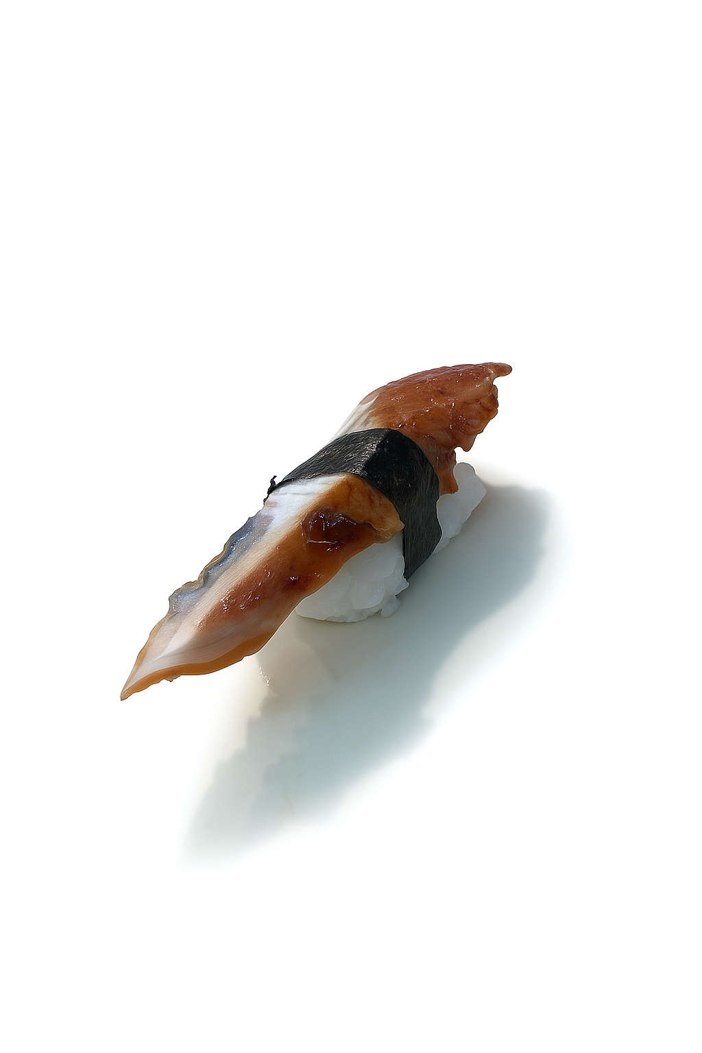 Sushi roll with seaweed on a white background